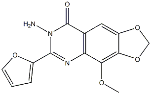 1,3-Dioxolo[4,5-g]quinazolin-8(7H)-one,  7-amino-6-(2-furyl)-4-methoxy-  (6CI)