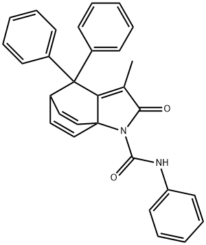4-Methyl-6,6-diphenyl-2-(N-phenylcarbamoyl)-2-azatricyclo[5.2.2.0(1,5) ]undeca-4,8,10-trien-3-one