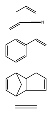2-Propenenitrile, polymer with ethene, ethenylbenzene, 1-propene and 3a,4,7,7a-tetrahydro-4,7-methano-1H-indene, graft