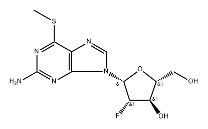 2-Amino-6-methythio-9-(2'-deoxy-2'-fluooro-beta-D-arabinofuranosyl)-9H-purine