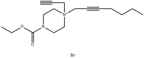 ethyl 4-hept-2-ynyl-4-prop-2-ynyl-2,3,5,6-tetrahydropyrazine-1-carboxy late bromide