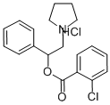 Benzoic acid, o-chloro-, alpha-(1-pyrrolidinylmethyl)benzyl ester, hyd rochloride