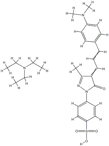 Benzenesulfonic acid, 4-[4-[3-[4-(dimethylamino)phenyl]-2-propenylidene]-4,5-dihydro-3-methyl-5-oxo-1H-pyrazol-1-yl]-, compd. with N,N-diethylethanamine