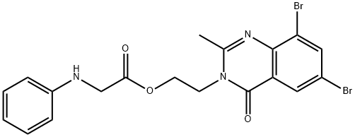 beta-(6,8-Dibromo-2-methyl-3,4-dihydro-4-oxoquinazolin-3-yl)ethyl anil inoacetate