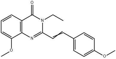 4(3H)-Quinazolinone,  3-ethyl-8-methoxy-2-(p-methoxystyryl)-  (6CI)