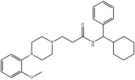 N-(Cyclohexylphenylmethyl)-4-(2-methoxyphenyl)-1-piperazinepropanamide