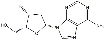 2',3'-dideoxy-2'-fluoroarabinofuranosyladenine