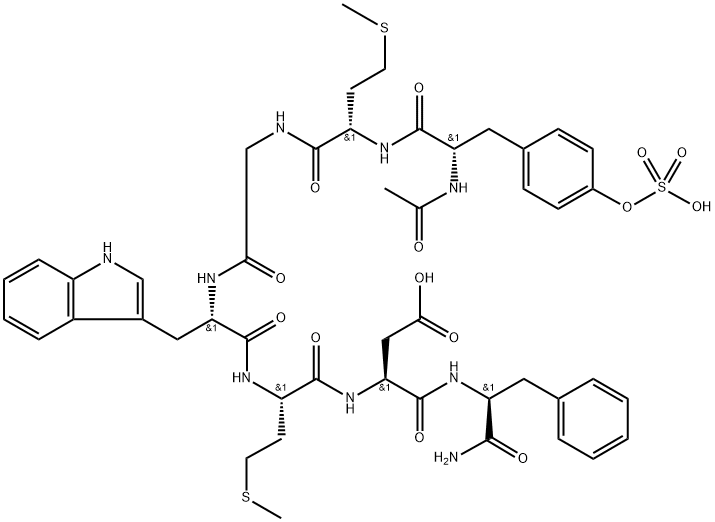 Ac-Tyr(SO3H)-Met-Gly-Trp-Met-Asp-Phe-NH2