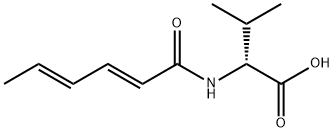 D-Valine,  N-(1-oxo-2,4-hexadienyl)-,  (E,E)-  (9CI)