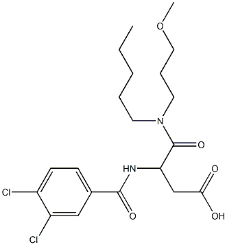 (+-)-3-((3,4-Dichlorobenzoyl)amino)-4-((3-methoxypropyl)pentylamino)-4 -oxobutanoic acid