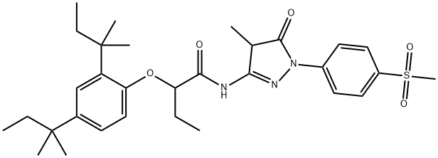 1-(4-Methylsulfonylphenyl)-3-(2,4-di-tert.-pentylphenoxi)butyramido-4-methylpyrazolon-(5)