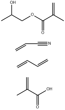 2-Propenoic acid, 2-methyl-, polymer with 1,3-butadiene, 2-hydroxypropyl 2-methyl-2-propenoate and 2-propenenitrile