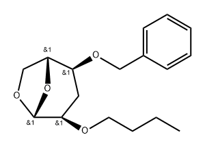 .beta.-D-ribo-Hexopyranose, 1,6-anhydro-2-O-butyl-3-deoxy-4-O-(phenylmethyl)-