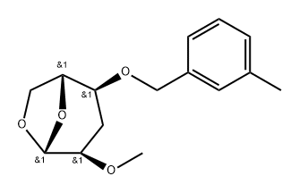 .beta.-D-ribo-Hexopyranose, 1,6-anhydro-3-deoxy-2-O-methyl-4-O-(3-methylphenyl)methyl-