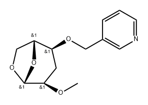 .beta.-D-ribo-Hexopyranose, 1,6-anhydro-3-deoxy-2-O-methyl-4-O-(3-pyridinylmethyl)-