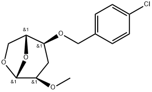 .beta.-D-ribo-Hexopyranose, 1,6-anhydro-4-O-(4-chlorophenyl)methyl-3-deoxy-2-O-methyl-