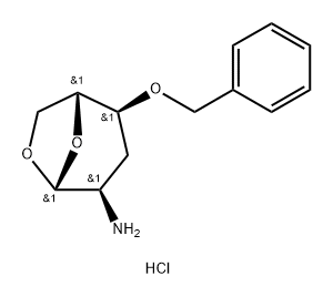 .beta.-D-ribo-Hexopyranose, 2-amino-1,6-anhydro-2,3-dideoxy-4-O-(phenylmethyl)-, hydrochloride