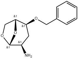 .beta.-D-ribo-Hexopyranose, 2-amino-1,6-anhydro-2,3-dideoxy-4-O-(phenylmethyl)-