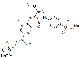 4-[3-Ethoxy-4-[4-[N-ethyl-N-(2-sulfoethyl)amino]-2-methylbenzylidene]-5-oxo-2-pyrazolin-1-yl]benzenesulfonic acid disodium salt