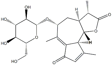 (3S)-5β-(β-D-Glucopyranosyloxy)-3,3aβ,4,5,9aβ,9bα-hexahydro-3β,6,9-trimethylazuleno[4,5-b]furan-2,7-dione