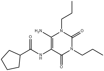 Cyclopentanecarboxamide,  N-(6-amino-1,2,3,4-tetrahydro-2,4-dioxo-1,3-dipropyl-5-pyrimidinyl)-