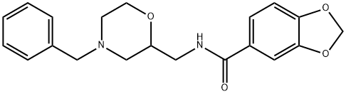 1,3-BENZODIOXOLE-5-CARBOXAMIDE, N-[[4-(PHENYLMETHYL)-2-MORPHOLINYL]METHYL]-