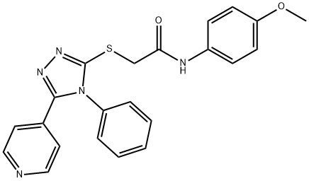 N-(4-methoxyphenyl)-2-[(4-phenyl-5-pyridin-4-yl-1,2,4-triazol-3-yl)sul fanyl]acetamide