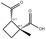 Cyclobutanecarboxylic acid, 2-acetyl-1-methyl-, cis- (9CI)