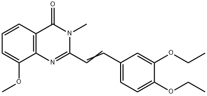 4(3H)-Quinazolinone,  2-(3,4-diethoxystyryl)-8-methoxy-3-methyl-  (6CI)