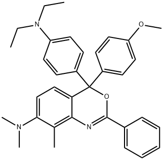 4H-3,1-Benzoxazin-7-amine, 4-4-(diethylamino)phenyl-4-(4-methoxyphenyl)-N,N,8-trimethyl-2-phenyl-