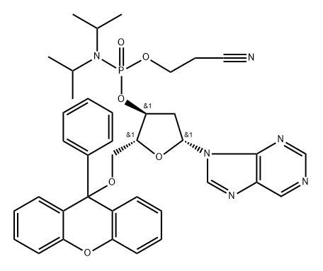3'-O-((N,N-diisopropylamino)(2-cyanoethoxy)phosphinyl)-5'-O-(9-phenylxanthen-9-yl)-2'-deoxynebularine