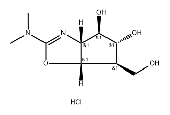 4H-Cyclopentoxazole-4,5-diol, 2-(dimethylamino)-3a,5,6,6a-tetrahydro-6-(hydroxymethyl)-, monohydrochloride, 3aR-(3a.alpha.,4.alpha.,5.beta.,6.alpha.,6a.alpha.)-