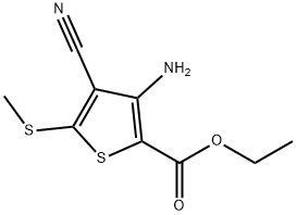 3-氨基-4-氰基-5-(甲基硫代)-噻吩-2-羧酸乙酯