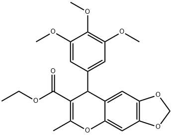 8H-1,3-Dioxolo(4,5-h)(1)benzopyran-7-carboxylic acid, 6-methyl-8-(3,4, 5-trimethoxyphenyl)-, ethyl ester