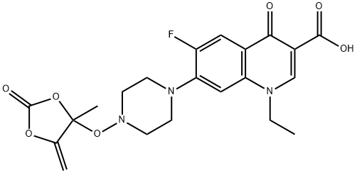 N-((4-methyl-5-methylene-2-oxo-1,3-dioxolan-4-yl)oxy)norfloxacin