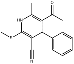 3-Pyridinecarbonitrile, 1,4-dihydro-5-acetyl-6-methyl-2-(methylthio)-4 -phenyl-