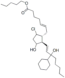 9-chloro-15-cyclohexyl-11,15-dihydroxypentanor-5,13-prostadienoic acid