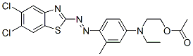 Ethanol, 2-4-(5,6-dichloro-2-benzothiazolyl)azo-3-methylphenylethylamino-, acetate (ester)