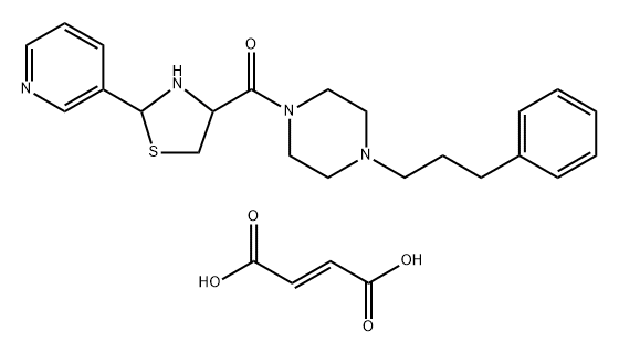 1-(3-苯基丙基)-4-(2-(3-吡啶基)噻唑烷-4-基-羰基)哌嗪富马酸盐