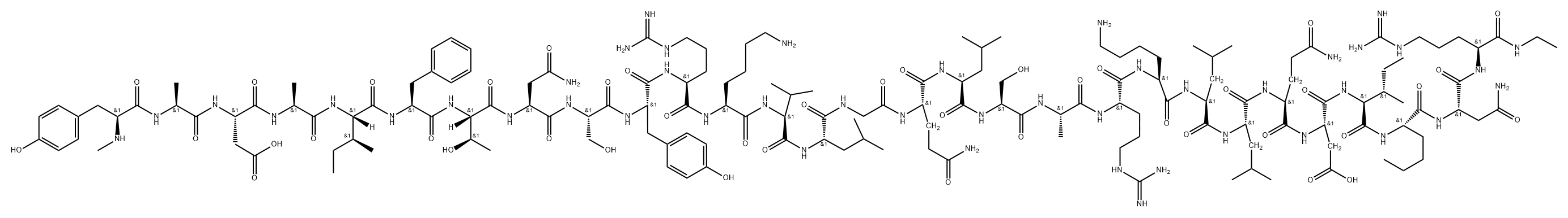 somatotropin releasing hormone-(1-29)NHEt, 1-N-MeTyr-27-Nle-28-Asn-