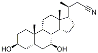 (3α,5β,7β)-3,7-Dihydroxy-24norcholane-23-nitrile