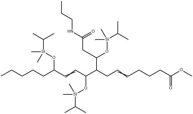 methyl 8-(1-dimethylisopropylsilyloxy-2-N-n-propylcarbamoyl)ethyl-9,12-dimethylisopropylsilyloxy-5,10-heptadecadienoate