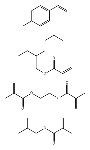 2-Propenoic acid, 2-methyl-, 1,2-ethanediyl ester, polymer with 1-ethenyl-4-methylbenzene, 2-ethylhexyl 2-propenoate and 2-methylpropyl 2-methyl-2-propenoate