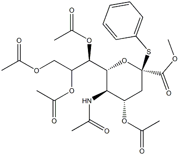N-乙酰基-2-S-苯基-2-硫代-ALPHA-神经氨酸甲酯 4,7,8,9-四乙酸酯