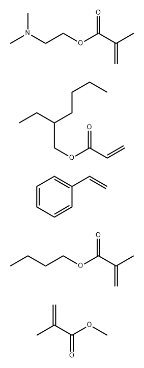2-Propenoic acid, 2-methyl-, butyl ester, polymer with 2-(dimethylamino)ethyl 2-methyl-2-propenoate, ethenylbenzene, 2-ethylhexyl 2-propenoate and methyl 2-methyl-2-propenoate