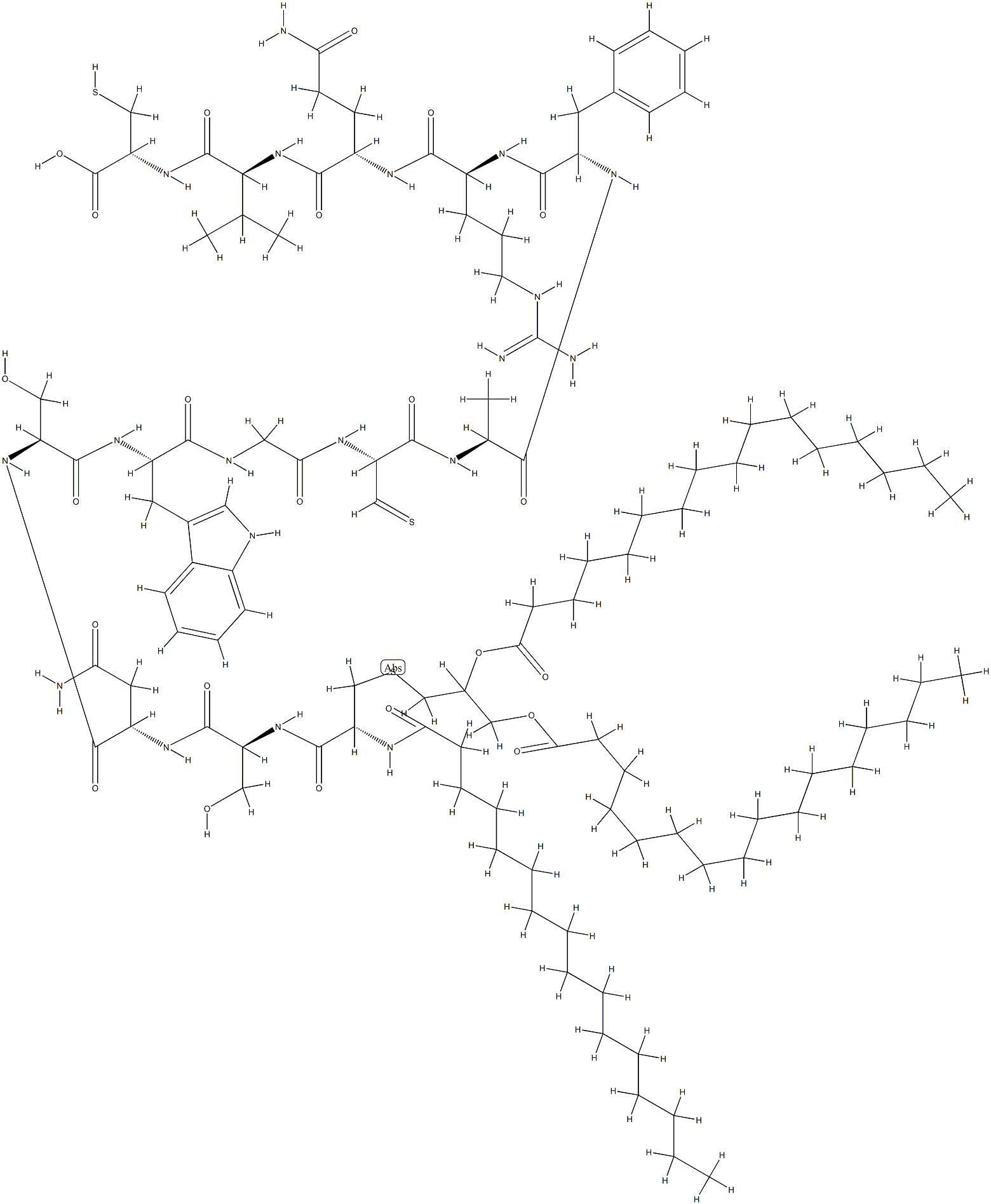 palmitoyl(3)-cysteinyl-seryl-(HIV-2(593-603)cyclic disulfide)