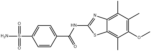 Benzamide,  4-(aminosulfonyl)-N-(6-methoxy-4,5,7-trimethyl-2-benzothiazolyl)-
