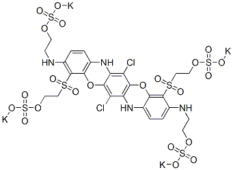 6,13-Dichloro-3,10-bis[2-(potassiooxysulfonyloxy)ethylamino]-4,11-bis[2-(potassiooxysulfonyloxy)ethylsulfonyl]-5,12-dioxa-7,14-diazapentacene