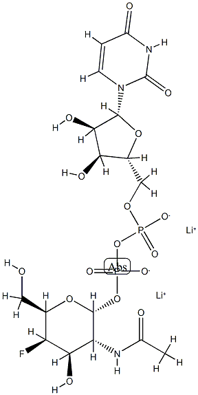 uridine 5'-(2-acetamido-2,4-dideoxy-4-fluorogalactopyranosyl)diphosphate