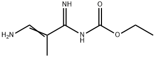 Carbamic  acid,  (3-amino-1-imino-2-methyl-2-propenyl)-,  ethyl  ester  (9CI)